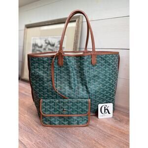 Goyard Ltd Ed Anjou Reversible Tote Green Japan Exclusive - VGUC